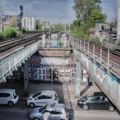 Die Eisenbahnüberführung „Schanzenstraße“ in Hamburg wird voraussichtlich ab 2024 durch eine neue ersetzt (Januar 2021) [Quelle: DB Netz AG]