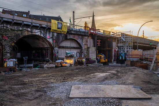 Blick auf das Baufeld 1 an der Sternbrücke im November 2025